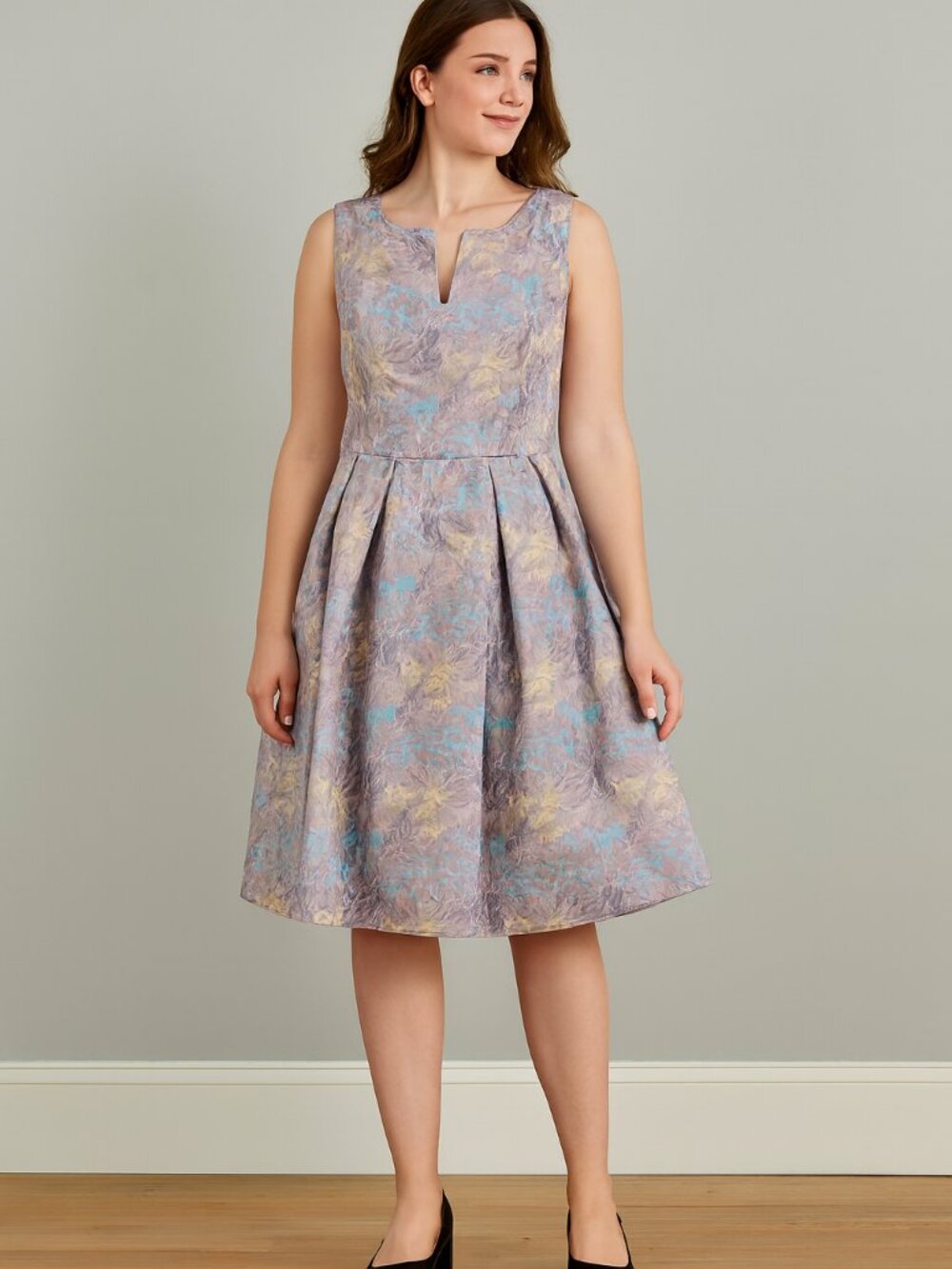 Be by Chetta B Dress Lavender Gold Pleated cocktail Formal Size 16 NWT - Picture 1 of 8